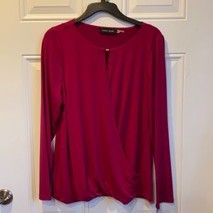 Ivanka Trump Draped Long Sleeve Shirt NWT